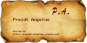 Preidt Angelus névjegykártya